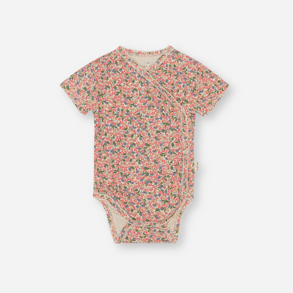 Konges Sløjd - Basic Shortsleeve Newborn Bodysuit - Jardin Rouge