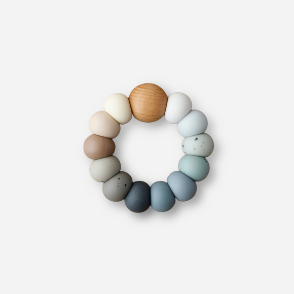 Little Chew - Silicone and Wood Teether - Galaxy