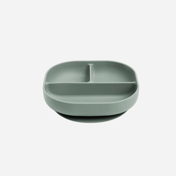 Maison Rue Poppy Silicone Suction Divided Plate - Agave
