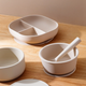 Maison Rue Poppy Silicone Suction Divided Plate - Oat