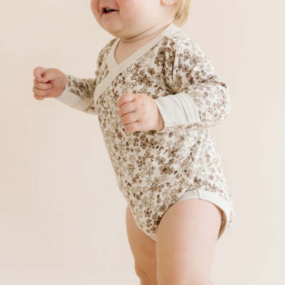 Makemake Organics - Organic Cotton Kimono Onesie - Meadow
