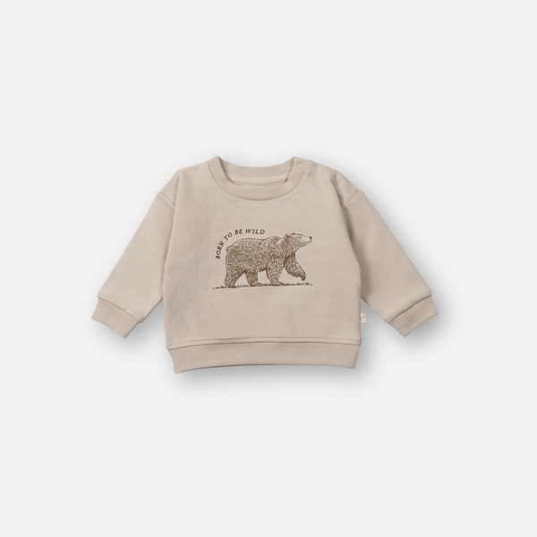 Makemake Organics - Organic Cotton Sweatshirt - Grizzly Bear