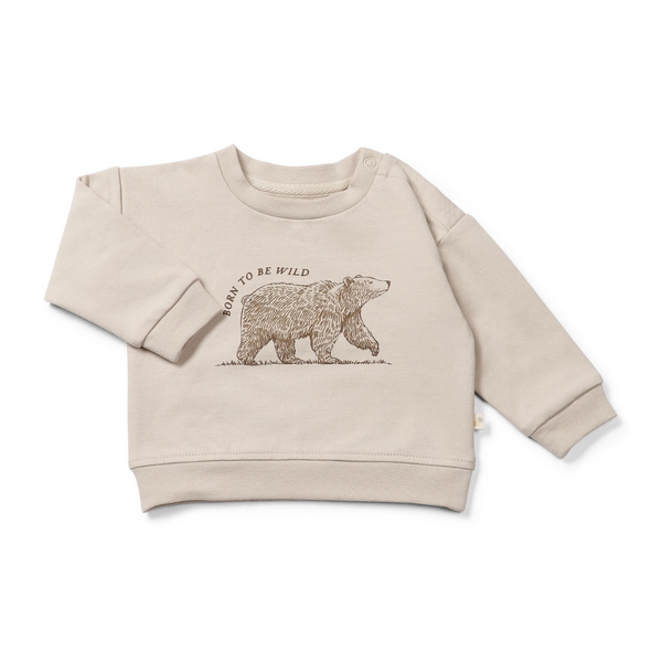 Makemake Organics - Organic Cotton Sweatshirt - Grizzly Bear