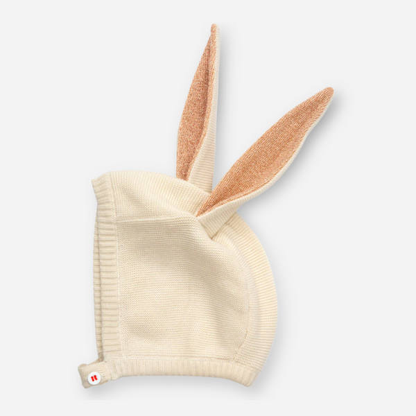 Meri Meri - Bunny Baby Bonnet - Mint & Peach Sparkle