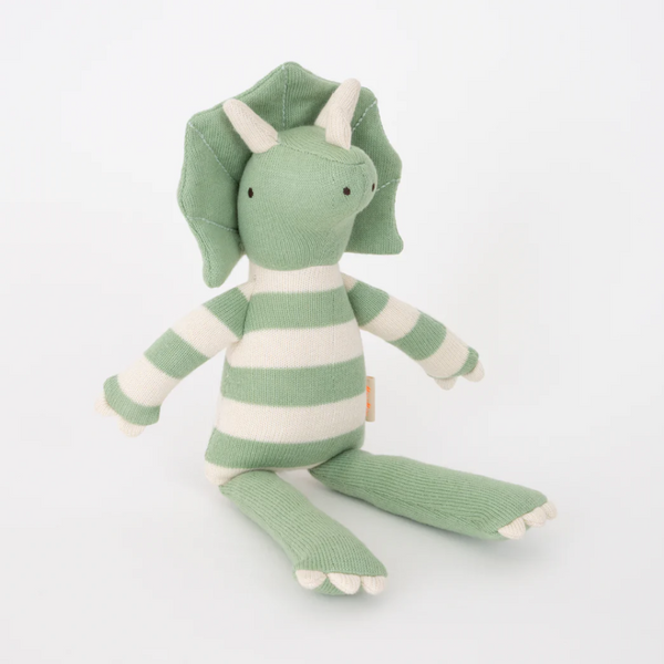 Meri Meri - Max the Triceratops Small Knitted Stuffed Animal Toy