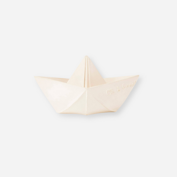 Oli & Carol - Origami Boat Bath Toy - White