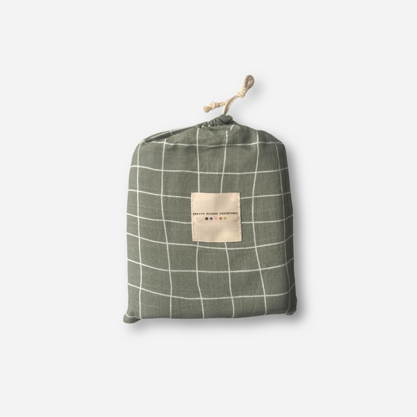 Pretty Please Teethers - Swaddle Blanket in Christina Grid Print