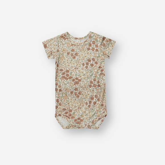 Quincy Mae - Bamboo Short Sleeve Bodysuit - Wild Flowers