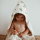Rose in April - Cotton Terry Hooded Towel - Panda