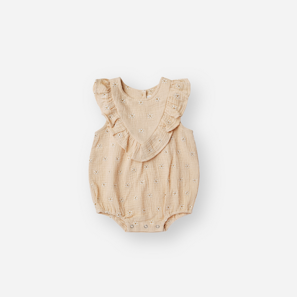 Rylee + Cru - Maisie Romper - Daisy Embroidery