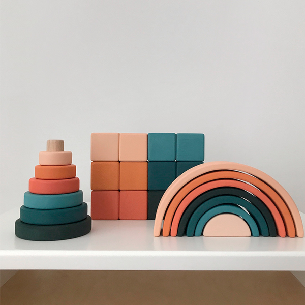 SABO Concept Mini Wooden Stacking Ring Toy - Tropics