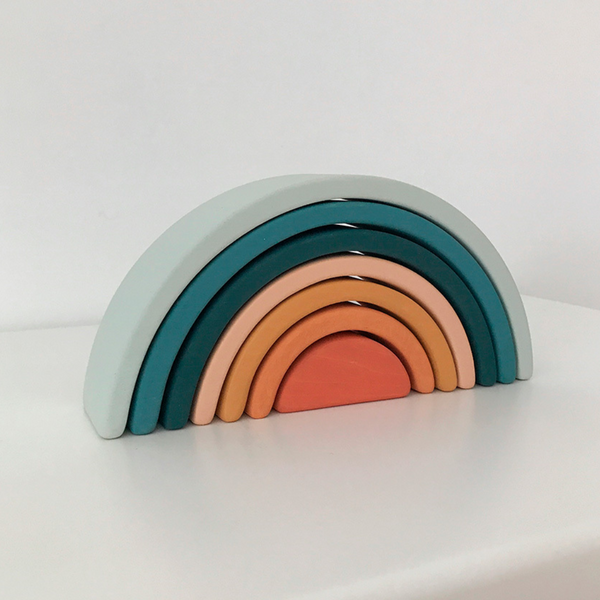 SABO Concept Wooden Rainbow Mini Stacking Toy - Lagoon