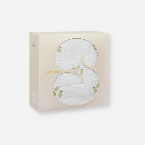 SoftSpot - Organic Cotton Soft Crib Sheet - Pear