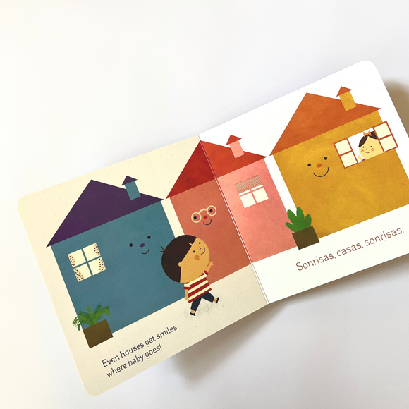 Sonrisas For Baby by Jen Arena and Illustrated by Blanca Gomez - Board Book