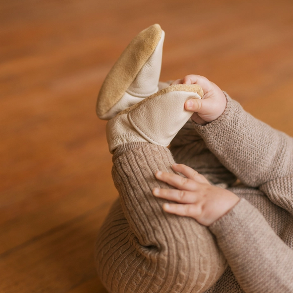 Sun & Lace - Gender Neutral Baby Moccs - Cream
