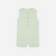 UAUA Collections - Pima Cotton Sleeveless Romper with Buttons - Pistachio