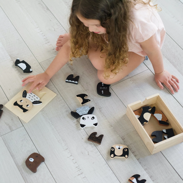 Wee Gallery - Mix & Match Wooden Animal Puzzle