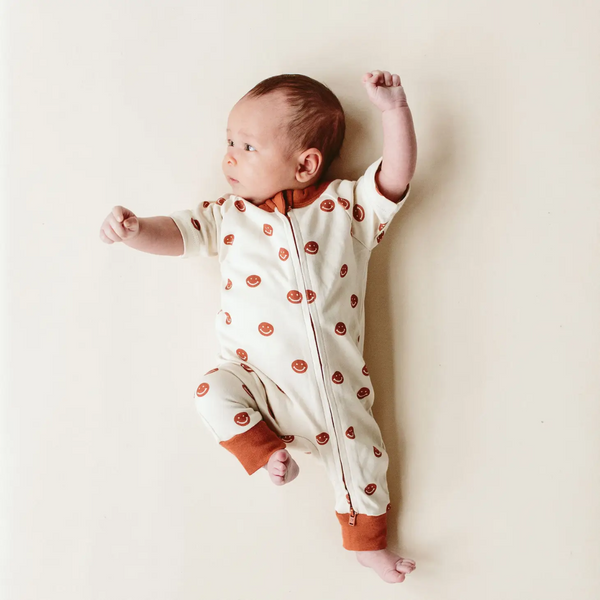 goumikids - Viscose Bamboo Organic Cotton Zipper One-Piece - Happy Dot