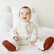 goumikids - Sherpa L/S One-Piece Sweatsuit - Alabaster