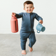 goumikids Viscose Bamboo Organic Cotton Zipper Jumpsuit - Midnight