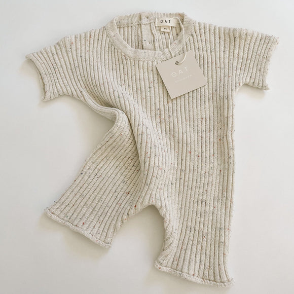 OAT Children - Ribbed Knit Tee Playsuit - Sprinkle