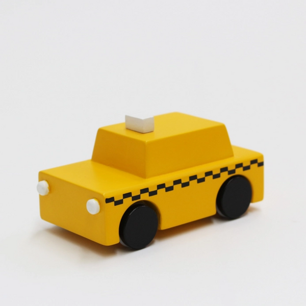 kiko + gg* - NYC Taxi Pull Back Wind-Up Toy Wooden Car